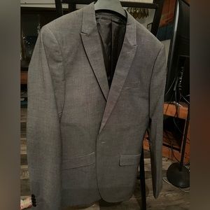 H&M gray blazer suit jacket skinny fit size small